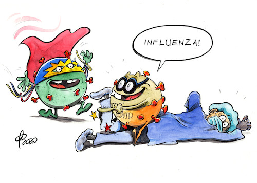 Cartoon: Mitstreiter (medium) by Paolo Calleri tagged who,welt,eu,europa,covid,19,corona,influenza,grippe,tote,belastung,gesundheitswesen,gesundheit,pandemie,epidemie,ansteckungen,infektionen,neuinfektionen,tests,herbst,karikatur,cartoon,paolo,calleri,who,welt,eu,europa,covid,19,corona,influenza,grippe,tote,belastung,gesundheitswesen,gesundheit,pandemie,epidemie,ansteckungen,infektionen,neuinfektionen,tests,herbst,karikatur,cartoon,paolo,calleri