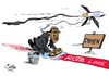 Cartoon: Am Haken (small) by Paolo Calleri tagged syrien,israel,usa,konflikt,krieg,rebellen,raketenangriff,rote,linie,giftgaseinsatz,barack,obama,luftangriffe,intervention,karikatur,paolo,calleri