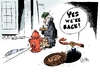 Cartoon: Aus der Versenkung (small) by Paolo Calleri tagged usa,barack,obama,rede,state,of,the,union,lage,nation,demokraten,republikaner,gerechtigkeit,mittelklasse