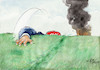 Cartoon: Cliffhanger (small) by Paolo Calleri tagged usa,wahlen,praesidentschaft,donald,trump,republikaner,kandidatur,kandidat,politik,demokratie,karikatur,cartoon,paolo,calleri