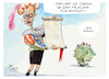 Cartoon: Corona-Ende (small) by Paolo Calleri tagged corona,covid,pandemie,cdu,merz,parteichef,gesundheit,isolationspflicht,infektionen,virus,karikatur,cartoon,paolo,calleri