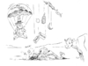 Cartoon: Fallschirme (small) by Paolo Calleri tagged eu,irland,brian,cowen,finanzkrise,rettungsschirm,neuwahlen,fianna,fail,partei,grüne