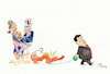Cartoon: Grundsatzrede (small) by Paolo Calleri tagged china,weten,usa,europa,uncle,sam,wirtschaft,gesellschaft,demokratie,grundsatzrede,staatspraesident,xi,jinping,verwestlichung,karikatur,cartoon,paolo,calleri