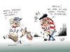 Cartoon: Knapp vorbei ist auch getroffen (small) by Paolo Calleri tagged frankreich,rating,ratingagentur,standard,and,poors,herabstufung,bestnotte,aaa,kreditwürdigkeit,fehler,märkte,schuldenkrise,finanzkrise