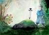 Cartoon: Lichtblick (small) by Paolo Calleri tagged welt,usa,deutschland,pfizer,biontech,impfstoff,bnt162b2,covid,19,corona,infektionen,neuinfektionen,pandemie,epidemie,virologie,gesundheit,medizin,wissenschaft,pflege,pflegekraefte,aerzte,gesellschaft,arbeit,soziales,wirtschaft,karikatur,cartoon,paolo,calleri