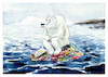 Cartoon: Scholle (small) by Paolo Calleri tagged arktis,europa,natur,umwelt,plastik,mikroplastik,kunststoffe,gesundheit,tiere,landschaft,muell,karikatur,cartoon,paolo,calleri