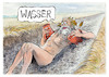 Cartoon: Vater Rhein (small) by Paolo Calleri tagged duerre,europa,fluss,rhein,trockenheit,klima,klimawandel,sommer,umwelt,natur,karikatur,cartoon,paolo,calleri
