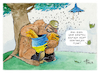 Cartoon: Vertrauen ist gut... (small) by Paolo Calleri tagged ukraine,russland,kreml,krieg,wirtschaft,sanktionen,waffen,militaer,vertrauen,karikatur,cartoon,paolo,calleri