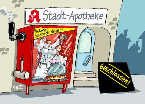 Cartoon: Apothekensterben (medium) by RABE tagged ampel,ampelregierung,rot,grün,gelb,fdp,spd,grüne,rabe,ralf,böhme,cartoon,karikatur,pressezeichnung,farbcartoon,tagescartoon,inflation,einkommen,rente,rentenpaket,bruch,streit,neuwahlen,rezession,apotheke,apothekenschließung,apothekensterben,scheibe,hammer,aterix,miraculix,zaubertrank,medizin,ampel,ampelregierung,rot,grün,gelb,fdp,spd,grüne,rabe,ralf,böhme,cartoon,karikatur,pressezeichnung,farbcartoon,tagescartoon,inflation,einkommen,rente,rentenpaket,bruch,streit,neuwahlen,rezession,apotheke,apothekenschließung,apothekensterben,scheibe,hammer,aterix,miraculix,zaubertrank,medizin