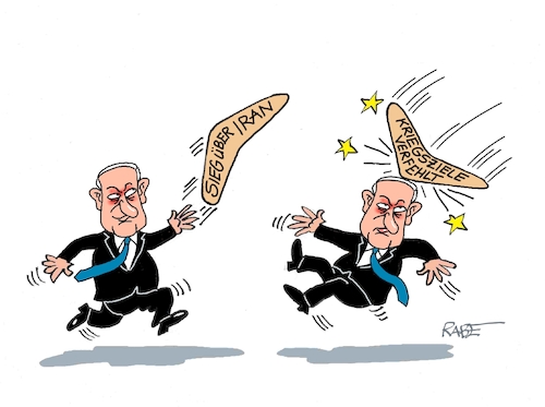 Cartoon: Bumerang (medium) by RABE tagged trump,präsident,usa,donald,einmarsch,erstürmung,cartoon,karikatur,pressezeichnung,rabe,ralf,böhme,farbcartoon,tagescartoon,venezuela,südamerika,maduro,regimewechsel,weltordnung,kongress,völkerrecht,natanjahu,israel,iran,libanon,irankrieg,hormus,blockade,atomprogramm,friedensplan,bumerang,kriegsziel,sieg,trump,präsident,usa,donald,einmarsch,erstürmung,cartoon,karikatur,pressezeichnung,rabe,ralf,böhme,farbcartoon,tagescartoon,venezuela,südamerika,maduro,regimewechsel,weltordnung,kongress,völkerrecht,natanjahu,israel,iran,libanon,irankrieg,hormus,blockade,atomprogramm,friedensplan,bumerang,kriegsziel,sieg