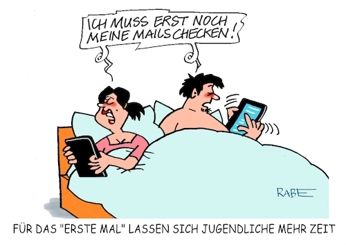 Cartoon: Das erste Mal (medium) by RABE tagged merz,kanzler,koalition,union,spd,klingbeil,cartoon,karikatur,pressezeichnung,farbcartoon,tagescartoon,bill,kaulitz,zwillinge,brüder,wetten,dass,samstagabenshow,show,showmaster,zdf,gottschalk,klum,jugend,jugendliche,teens,bett,handy,check,mail,pc,facebook,liebe,merz,kanzler,koalition,union,spd,klingbeil,cartoon,karikatur,pressezeichnung,farbcartoon,tagescartoon,bill,kaulitz,zwillinge,brüder,wetten,dass,samstagabenshow,show,showmaster,zdf,gottschalk,klum,jugend,jugendliche,teens,bett,handy,check,mail,pc,facebook,liebe,sex