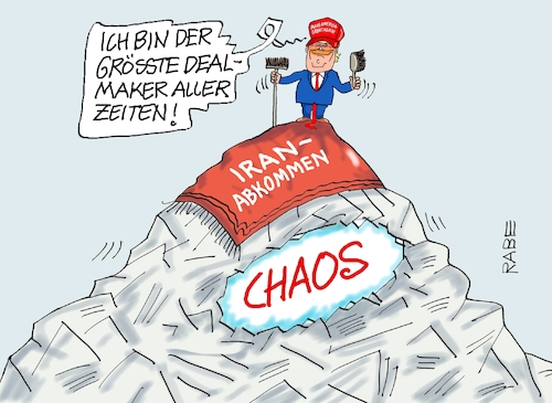 Cartoon: Dealmaker (medium) by RABE tagged trump,präsident,usa,donald,einmarsch,erstürmung,cartoon,karikatur,pressezeichnung,rabe,ralf,böhme,farbcartoon,tagescartoon,venezuela,südamerika,maduro,regimewechsel,weltordnung,kongress,völkerrecht,deal,dealmaker,versaille,iran,abkommen,iranabkommen,frieden,friedensplan,irankrieg,hormus,blockade,teppich,besen,kehrschaufel,chaos,trümmer,trump,präsident,usa,donald,einmarsch,erstürmung,cartoon,karikatur,pressezeichnung,rabe,ralf,böhme,farbcartoon,tagescartoon,venezuela,südamerika,maduro,regimewechsel,weltordnung,kongress,völkerrecht,deal,dealmaker,versaille,iran,abkommen,iranabkommen,frieden,friedensplan,irankrieg,hormus,blockade,teppich,besen,kehrschaufel,chaos,trümmer
