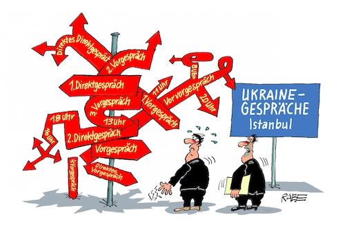 Cartoon: Direktgespräche Istanbul (medium) by RABE tagged trrump,donald,präsident,usa,zoll,strafzoll,cartoon,karikatur,rabe,ralf,böhme,pressezeichnung,farbcartoon,tagescartoon,vatikan,büro,papst,franziskus,tod,sekretär,konklave,selbsternennung,kirche,bischof,putin,selenskyj,erdogan,türkei,istanbul,russland,ukraine,ukrainegespräch,friedensgespräch,vermittlung,wegweiser,pfeil,vorgespräch,direktgespräch,trrump,donald,präsident,usa,zoll,strafzoll,cartoon,karikatur,rabe,ralf,böhme,pressezeichnung,farbcartoon,tagescartoon,vatikan,büro,papst,franziskus,tod,sekretär,konklave,selbsternennung,kirche,bischof,putin,selenskyj,erdogan,türkei,istanbul,russland,ukraine,ukrainegespräch,friedensgespräch,vermittlung,wegweiser,pfeil,vorgespräch,direktgespräch