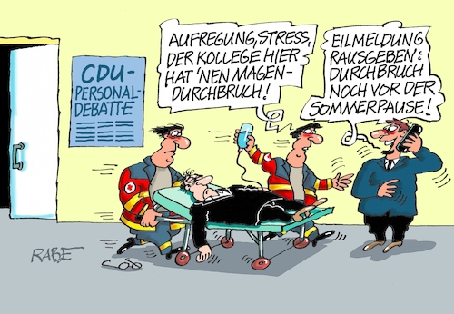 Cartoon: Durchbruch (medium) by RABE tagged merz,kanzler,koalition,union,spd,klingbeil,cartoon,karikatur,pressezeichnung,farbcartoon,tagescartoon,db,bahn,frühling,frühjahr,frühjahrsputz,ice,zug,blumenkasten,blumenkästen,esc,songcontest,personaldebatte,stühlerücken,parteispitze,notarzt,notfall,abgeordneter,magendurchbruch,durchbruch,sommerpause,merz,kanzler,koalition,union,spd,klingbeil,cartoon,karikatur,pressezeichnung,farbcartoon,tagescartoon,db,bahn,frühling,frühjahr,frühjahrsputz,ice,zug,blumenkasten,blumenkästen,esc,songcontest,personaldebatte,stühlerücken,parteispitze,notarzt,notfall,abgeordneter,magendurchbruch,durchbruch,sommerpause