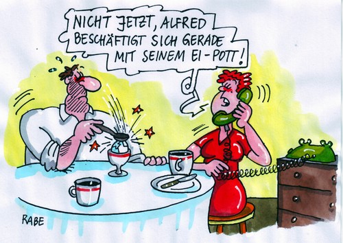 Cartoon: Eipott (medium) by RABE tagged eierbecher