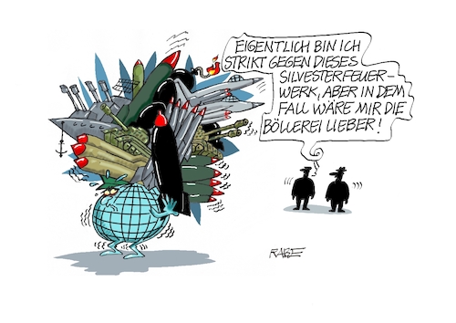 Cartoon: Erdüberlastung (medium) by RABE tagged ampel,ampelregierung,rot,grün,gelb,fdp,spd,grüne,rabe,ralf,böhme,cartoon,karikatur,pressezeichnung,farbcartoon,tagescartoon,inflation,einkommen,rente,rentenpaket,bruch,streit,neuwahl,erde,erdkugel,edball,waffen,raketen,bomben,erdüberlastung,rüstungskonzern,waffenexporte,tod,frieden,silvester,neujahr,feuer,ampel,ampelregierung,rot,grün,gelb,fdp,spd,grüne,rabe,ralf,böhme,cartoon,karikatur,pressezeichnung,farbcartoon,tagescartoon,inflation,einkommen,rente,rentenpaket,bruch,streit,neuwahl,erde,erdkugel,edball,waffen,raketen,bomben,erdüberlastung,rüstungskonzern,waffenexporte,tod,frieden,silvester,neujahr,feuer