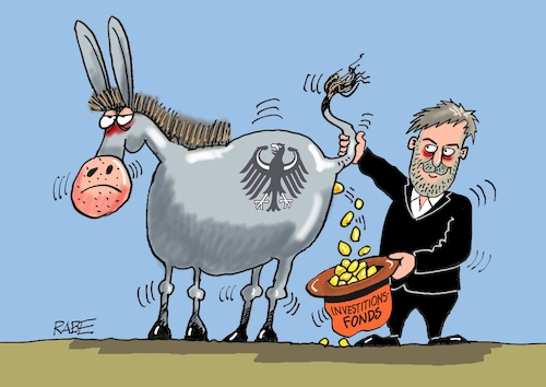 Cartoon: Esel streck dich (medium) by RABE tagged ampel,ampelregierung,rot,grün,gelb,fdp,spd,grüne,rabe,ralf,böhme,cartoon,karikatur,pressezeichnung,farbcartoon,tagescartoon,inflation,einkommen,rente,rentenpaket,bruch,streit,neuwahlenhabeck,investitionen,investitionsfonds,wirtschaftsstandort,esel,gold,märchen,ampel,ampelregierung,rot,grün,gelb,fdp,spd,grüne,rabe,ralf,böhme,cartoon,karikatur,pressezeichnung,farbcartoon,tagescartoon,inflation,einkommen,rente,rentenpaket,bruch,streit,neuwahlenhabeck,investitionen,investitionsfonds,wirtschaftsstandort,esel,gold,märchen