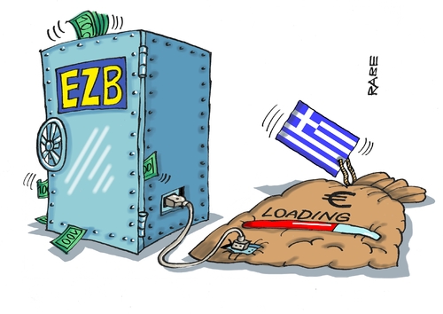 Cartoon: EZB Loading (medium) by RABE tagged griechenland,athen,austritt,eurozone,linksbündnis,rabe,ralf,böhme,cartoon,karikatur,pressezeichnung,farbcartoon,tagescartoon,syriza,tsipras,ezb,brüssel,schuldenschnitt,schäuble,loading,bundestag,abstimmung,hilfspaket,rettungspaket,grexit,griechenland,athen,austritt,eurozone,linksbündnis,rabe,ralf,böhme,cartoon,karikatur,pressezeichnung,farbcartoon,tagescartoon,syriza,tsipras,ezb,brüssel,schuldenschnitt,schäuble,loading,bundestag,abstimmung,hilfspaket,rettungspaket,grexit