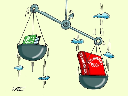 Glücksatlas II (medium) Cartoon: Glücksatlas II (medium) by RABE tagged merz,union,kanzler,fritze,koalition,spd,klingbeil,bundesregierung,rabe,ralf,böhme,cartoon,karikatur,pressezeichnung,farbcartoon,tagescartoon,trump,putin,krisen,tv,nachrichten,waschmaschine,glück,atlas,glücksatlas,beschwerde,beschwerdebuch,waage,waagschale,zufriedenheit,lebenszufriedenheit,merz,union,kanzler,fritze,koalition,spd,klingbeil,bundesregierung,rabe,ralf,böhme,cartoon,karikatur,pressezeichnung,farbcartoon,tagescartoon,trump,putin,krisen,tv,nachrichten,waschmaschine,glück,atlas,glücksatlas,beschwerde,beschwerdebuch,waage,waagschale,zufriedenheit,lebenszufriedenheit
