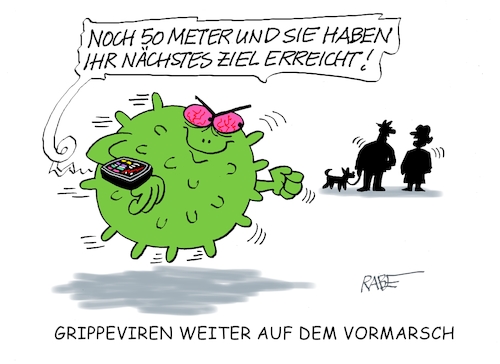 Cartoon: Grippevirus (medium) by RABE tagged merz,kanzler,koalition,union,spd,klingbeil,cartoon,karikatur,pressezeichnung,farbcartoon,tagescartoon,db,bahn,frühling,frühjahr,frühjahrsputz,ice,zug,blumenkasten,blumenkästen,esc,songcontest,virus,grippe,grippevirus,erkältung,husten,schnupfen,uhr,smartwatches,merz,kanzler,koalition,union,spd,klingbeil,cartoon,karikatur,pressezeichnung,farbcartoon,tagescartoon,db,bahn,frühling,frühjahr,frühjahrsputz,ice,zug,blumenkasten,blumenkästen,esc,songcontest,virus,grippe,grippevirus,erkältung,husten,schnupfen,uhr,smartwatches
