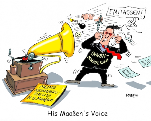 Cartoon: His Maaßens Voice (medium) by RABE tagged maaßen,geheimdienst,chemnitz,fake,news,innenminister,horst,seehofer,beurlaubung,entlassung,presse,afd,flüchtlinge,rabe,ralf,böhme,cartoon,karikatur,pressezeichnung,farbcartoon,tagesgartoon,rede,abschiedsrede,grammophon,his,masters,voice,tonabnehmer,schallplatte,maaßenaffäre,maaßen,geheimdienst,chemnitz,fake,news,innenminister,horst,seehofer,beurlaubung,entlassung,presse,afd,flüchtlinge,rabe,ralf,böhme,cartoon,karikatur,pressezeichnung,farbcartoon,tagesgartoon,rede,abschiedsrede,grammophon,his,masters,voice,tonabnehmer,schallplatte,maaßenaffäre