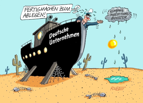 Cartoon: Investitionsbooster (medium) by RABE tagged merz,groko,spd,union,posten,postenvergabe,rabe,ralf,böhme,cartoon,karikatur,pressezeichnung,farbcartoon,tagescartoon,schaufenster,deko,umbau,laden,ladenhüter,regierungsbildung,klingbeil,finanzminister,investionen,booster,steuererleichterung,schiff,kapitän,wüste,sand,trockenheit,regenwolke,regentropfen,merz,groko,spd,union,posten,postenvergabe,rabe,ralf,böhme,cartoon,karikatur,pressezeichnung,farbcartoon,tagescartoon,schaufenster,deko,umbau,laden,ladenhüter,regierungsbildung,klingbeil,finanzminister,investionen,booster,steuererleichterung,schiff,kapitän,wüste,sand,trockenheit,regenwolke,regentropfen