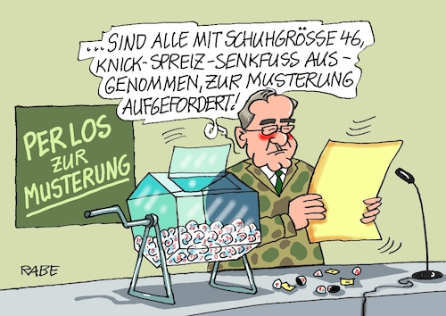 Cartoon: Knickfußexperte (medium) by RABE tagged merz,union,kanzler,fritze,koalition,spd,klingbeil,bundesregierung,rabe,ralf,böhme,cartoon,karikatur,pressezeichnung,farbcartoon,tagescartoon,trump,putin,krisen,tv,nachrichten,waschmaschine,pistorius,bundeswehr,wehrdienst,wehrgesetz,musterung,los,lostrommel,ziehung,schuhgröße,merz,union,kanzler,fritze,koalition,spd,klingbeil,bundesregierung,rabe,ralf,böhme,cartoon,karikatur,pressezeichnung,farbcartoon,tagescartoon,trump,putin,krisen,tv,nachrichten,waschmaschine,pistorius,bundeswehr,wehrdienst,wehrgesetz,musterung,los,lostrommel,ziehung,schuhgröße