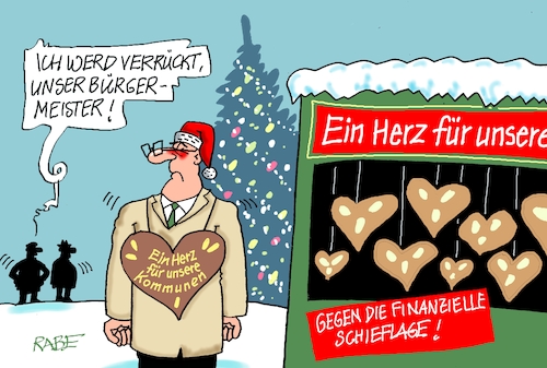 Cartoon: Kommunala Schieflage (medium) by RABE tagged merz,union,kanzler,fritze,koalition,spd,klingbeil,bundesregierung,rabe,ralf,böhme,cartoon,karikatur,pressezeichnung,farbcartoon,tagescartoon,trump,putin,krisen,tv,nachrichten,waschmaschine,kommunen,stadt,länder,finanzen,stadtkasse,stadtsäckel,weihnachten,weihnachtsmarkt,lebkuchen,herz,lebkuchenherz,merz,union,kanzler,fritze,koalition,spd,klingbeil,bundesregierung,rabe,ralf,böhme,cartoon,karikatur,pressezeichnung,farbcartoon,tagescartoon,trump,putin,krisen,tv,nachrichten,waschmaschine,kommunen,stadt,länder,finanzen,stadtkasse,stadtsäckel,weihnachten,weihnachtsmarkt,lebkuchen,herz,lebkuchenherz