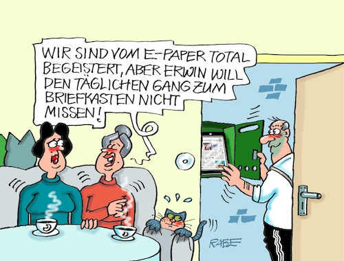 Cartoon: Paper im Briefkasten (medium) by RABE tagged paper,news,tageszeitung,tagespresse,nachrichten,newspaper,leser,abo,app,tablet,web,rabe,ralf,böhme,cartoon,karikatur,pressezeichnung,farbcartoon,tagescartoon,google,appstore,download,lokalausgabe,menü,rechner,pc,it,ki,briefkasten,paper,news,tageszeitung,tagespresse,nachrichten,newspaper,leser,abo,app,tablet,web,rabe,ralf,böhme,cartoon,karikatur,pressezeichnung,farbcartoon,tagescartoon,google,appstore,download,lokalausgabe,menü,rechner,pc,it,ki,briefkasten