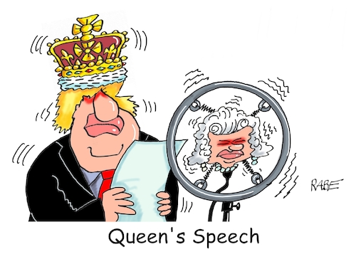 Cartoon: Queens Speech (medium) by RABE tagged brexit,no,deal,johnson,boris,downing,street,austritt,eu,brüssel,london,rabe,ralf,böhme,cartoon,karikatur,pressezeichnung,farbcartoon,tagescartoon,may,juncker,luxemburg,queen,elisabeth,queens,speech,parlament,brexit,no,deal,johnson,boris,downing,street,austritt,eu,brüssel,london,rabe,ralf,böhme,cartoon,karikatur,pressezeichnung,farbcartoon,tagescartoon,may,juncker,luxemburg,queen,elisabeth,queens,speech,parlament