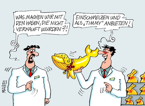 Cartoon: Schoko Timmy (medium) by RABE tagged merz,kanzler,koalition,union,spd,klingbeil,cartoon,karikatur,pressezeichnung,farbcartoon,tagescartoon,db,bahn,frühling,frühjahr,frühjahrsputz,ice,zug,blumenkasten,blumenkästen,ostern,osterhase,schokohase,wal,buckelwal,timmy,lindt,verkaufszahlen,merz,kanzler,koalition,union,spd,klingbeil,cartoon,karikatur,pressezeichnung,farbcartoon,tagescartoon,db,bahn,frühling,frühjahr,frühjahrsputz,ice,zug,blumenkasten,blumenkästen,ostern,osterhase,schokohase,wal,buckelwal,timmy,lindt,verkaufszahlen