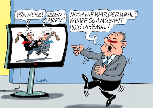 Cartoon: Scholz amüsiert (medium) by RABE tagged ampel,ampelregierung,rot,grün,gelb,fdp,spd,grüne,rabe,ralf,böhme,cartoon,karikatur,pressezeichnung,farbcartoon,tagescartoon,inflation,einkommen,rente,rentenpaket,bruch,streit,neuwahlen,wahlkampf,kanzlerkandidat,friedrich,merz,wahlprogramm,tv,cdu,parteitag,ampel,ampelregierung,rot,grün,gelb,fdp,spd,grüne,rabe,ralf,böhme,cartoon,karikatur,pressezeichnung,farbcartoon,tagescartoon,inflation,einkommen,rente,rentenpaket,bruch,streit,neuwahlen,wahlkampf,kanzlerkandidat,friedrich,merz,wahlprogramm,tv,cdu,parteitag