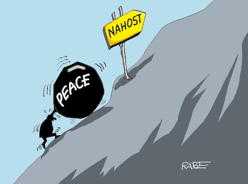 Cartoon: Sisypus (medium) by RABE tagged trump,kanada,gipfel,gipfeltreffen,staatschefs,rabe,ralf,böhme,cartoon,karikatur,pressezeichnung,farbcartoon,tagescartoon,gespenst,geist,angst,donald,usa,nato,natoaustritt,schild,sysiphus,felsen,bergauf,nahost,israel,iran,teheran,hamas,trump,kanada,gipfel,gipfeltreffen,staatschefs,rabe,ralf,böhme,cartoon,karikatur,pressezeichnung,farbcartoon,tagescartoon,gespenst,geist,angst,donald,usa,nato,natoaustritt,schild,sysiphus,felsen,bergauf,nahost,israel,iran,teheran,hamas