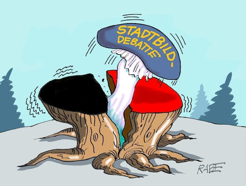 Cartoon: Spaltung (medium) by RABE tagged merz,union,kanzler,fritze,koalition,spd,klingbeil,bundesregierung,rabe,ralf,böhme,cartoon,karikatur,pressezeichnung,farbcartoon,tagescartoon,trump,putin,krisen,tv,nachrichten,waschmaschine,stadtbild,sradtbilddebatte,stadtbilddemo,stadtbildstreit,töchter,migranten,kriminelle,pilz,spaltung,spaltpilz,baumstamm,cdu,csu,merz,union,kanzler,fritze,koalition,spd,klingbeil,bundesregierung,rabe,ralf,böhme,cartoon,karikatur,pressezeichnung,farbcartoon,tagescartoon,trump,putin,krisen,tv,nachrichten,waschmaschine,stadtbild,sradtbilddebatte,stadtbilddemo,stadtbildstreit,töchter,migranten,kriminelle,pilz,spaltung,spaltpilz,baumstamm,cdu,csu