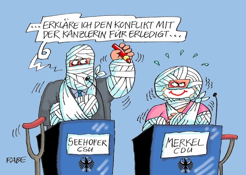 Streit Merkel Seehofer