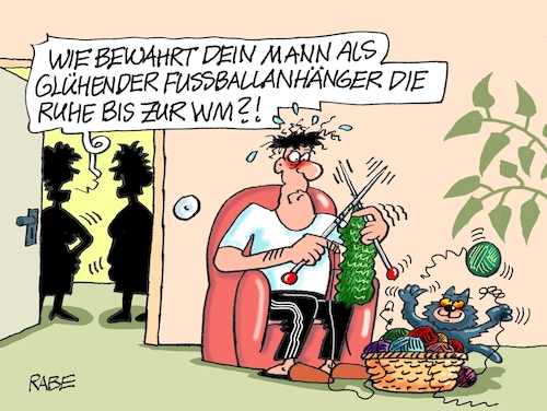 Cartoon: Strick und Chic (medium) by RABE tagged fußball,nagelsmann,spieler,wm,kader,usa,ball,sport,tor,spielfeld,schiedsrichter,videobeweis,rabe,ralf,böhme,cartoon,karikatur,pressezeichnung,farbcartoon,tagescartoon,hund,bundesliga,ballaballa,vorfreude,wolle,stricker,stricknadel,wollkorb,netz,fußball,nagelsmann,spieler,wm,kader,usa,ball,sport,tor,spielfeld,schiedsrichter,videobeweis,rabe,ralf,böhme,cartoon,karikatur,pressezeichnung,farbcartoon,tagescartoon,hund,bundesliga,ballaballa,vorfreude,wolle,stricker,stricknadel,wollkorb,netz