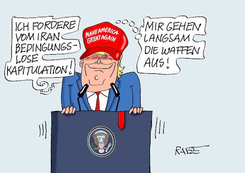 Cartoon: Trump fordert (medium) by RABE tagged trump,präsident,usa,donald,einmarsch,erstürmung,cartoon,karikatur,pressezeichnung,rabe,ralf,böhme,farbcartoon,tagescartoon,venezuela,südamerika,maduro,regimewechsel,weltordnung,kongress,völkerrecht,kapitulation,forderung,rednerpult,iran,irankonflikt,israel,ajatollah,chamenei,regim,umsturz,revolution,raketenangriff,trump,präsident,usa,donald,einmarsch,erstürmung,cartoon,karikatur,pressezeichnung,rabe,ralf,böhme,farbcartoon,tagescartoon,venezuela,südamerika,maduro,regimewechsel,weltordnung,kongress,völkerrecht,kapitulation,forderung,rednerpult,iran,irankonflikt,israel,ajatollah,chamenei,regim,umsturz,revolution,raketenangriff