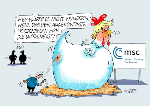 Cartoon: Trump Huhn (medium) by RABE tagged donald,trump,kamala,harris,präsidentschaftswahl,usa,wahlkampf,joe,biden,rabe,ralf,böhme,cartoon,karikatur,pressezeichnung,farbcartoon,tagescartoon,mc,donalds,burger,münchen,sicherheit,konferenz,sicherheitskonferenz,gepräche,frieden,friedensplan,friedensgespräche,selenskyj,putin,nest,ei,henne,huhn,donald,trump,kamala,harris,präsidentschaftswahl,usa,wahlkampf,joe,biden,rabe,ralf,böhme,cartoon,karikatur,pressezeichnung,farbcartoon,tagescartoon,mc,donalds,burger,münchen,sicherheit,konferenz,sicherheitskonferenz,gepräche,frieden,friedensplan,friedensgespräche,selenskyj,putin,nest,ei,henne,huhn