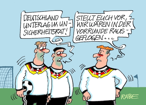 Cartoon: Vorrundenentscheid (medium) by RABE tagged fußball,nagelsmann,spieler,wm,kader,usa,ball,sport,tor,spielfeld,schiedsrichter,videobeweis,rabe,ralf,böhme,cartoon,karikatur,pressezeichnung,farbcartoon,tagescartoon,hund,bundesliga,ballaballa,vorrunfe,merz,wadepuhl,un,sicherheitsrat,klatsche,abstimmung,niederlage,außenpolitik,fußball,nagelsmann,spieler,wm,kader,usa,ball,sport,tor,spielfeld,schiedsrichter,videobeweis,rabe,ralf,böhme,cartoon,karikatur,pressezeichnung,farbcartoon,tagescartoon,hund,bundesliga,ballaballa,vorrunfe,merz,wadepuhl,un,sicherheitsrat,klatsche,abstimmung,niederlage,außenpolitik