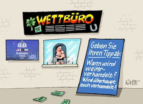 Cartoon: Weiterverhandeln (medium) by RABE tagged trump,präsident,usa,donald,einmarsch,erstürmung,cartoon,karikatur,pressezeichnung,rabe,ralf,böhme,farbcartoon,tagescartoon,venezuela,südamerika,maduro,regimewechsel,weltordnung,kongress,völkerrecht,iran,irankrieg,mullahs,pakistan,islamabad,verhandlung,waffenruhe,frieden,waffenstillstand,wette,wettbüro,lotterie,trump,präsident,usa,donald,einmarsch,erstürmung,cartoon,karikatur,pressezeichnung,rabe,ralf,böhme,farbcartoon,tagescartoon,venezuela,südamerika,maduro,regimewechsel,weltordnung,kongress,völkerrecht,iran,irankrieg,mullahs,pakistan,islamabad,verhandlung,waffenruhe,frieden,waffenstillstand,wette,wettbüro,lotterie