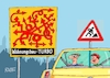 Cartoon: Bauturbo (small) by RABE tagged merz,groko,spd,union,posten,postenvergabe,rabe,ralf,böhme,cartoon,karikatur,pressezeichnung,farbcartoon,tagescartoon,schaufenster,deko,umbau,laden,ladenhüter,regierungsbildung,bau,wohnungen,wohnungsbau,turbo,bauturbo,wohnungsmarkt,wohnungsmangel,miete,pkw,baustelle,umwg,irrweg