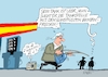 Cartoon: Benzinwalking (small) by RABE tagged merz,kanzler,koalition,union,spd,klingbeil,cartoon,karikatur,pressezeichnung,farbcartoon,tagescartoon,bürokratie,verwaltung,beamte,modernisierung,monster,drachen,schwert,holzschwert,nägel,säge,reiche,benzin,benzinpreis,tankstelle,zapfsäule,kofferradion,wünschelrute,iran,israel,usa,trump,irankonflikt,pkw,ölkonzerne