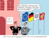 Cartoon: Flagge zeigen (small) by RABE tagged fußball,em,wm,meisterschaft,schweiz,frauen,frauenfußball,spielerin,rabe,ralf,böhme,cartoon,karikatur,pressezeichnung,farbcartoon,spielplan,paarung,tv,live,uefa,sportschau,pkw,fahne,spiegelschoner,rathaus,thüringen,flagge,beflaggung,flaggenpflicht,sieg,halbfinale,sport