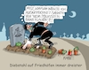 Cartoon: Grabräuber (small) by RABE tagged dieb,diebstahl,friedhof,grabräuber,rabe,ralf,böhme,cartoon,karikatur,polizei,einpflanzung,grabstein,polizist