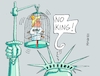 Cartoon: Käfighaltung (small) by RABE tagged trump,kanada,gipfel,gipfeltreffen,staatschefs,rabe,ralf,böhme,cartoon,karikatur,pressezeichnung,farbcartoon,tagescartoon,gespenst,geist,angst,donald,usa,nato,natoaustritt,schild,no,king,schand,käfig,freiheitsstatue,lady,liberty,irrenhaus,zwangsjacke