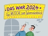 Cartoon: Musical II (small) by RABE tagged silvester,silvesterfeier,neujahr,rabe,ralf,böhme,cartoon,karikatur,pressezeichnung,farbcartoon,tagescartoon,musical,theater,jahresrückblick