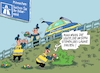 Cartoon: Osternestsuche (small) by RABE tagged merz,kanzler,koalition,union,spd,klingbeil,cartoon,karikatur,pressezeichnung,farbcartoon,tagescartoon,db,bahn,frühling,frühjahr,frühjahrsputz,ice,zug,blumenkasten,blumenkästen,ostern,osterfest,ostereier,osternest,osternestsuche,reiseverkehr,autobahn,stau,autofahrer,langeweile,eiersuche,polizei,versteck