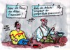 Cartoon: Rentenfinanzierung (small) by RABE tagged rente