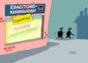 Cartoon: Scherzkekse (small) by RABE tagged merz,kanzler,koalition,union,spd,klingbeil,cartoon,karikatur,pressezeichnung,farbcartoon,tagescartoon,db,bahn,frühling,frühjahr,frühjahrsputz,ice,zug,blumenkasten,blumenkästen,bas,reformen,reformhaus,schaufenster,umdekoration,firmierung,beschriftung,scherz,scherzartikel