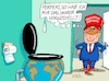 Cartoon: Schüsseltechnik (small) by RABE tagged trump,kanada,gipfel,gipfeltreffen,staatschefs,rabe,ralf,böhme,cartoon,karikatur,pressezeichnung,farbcartoon,tagescartoon,gespenst,geist,angst,donald,usa,oval,office,klo,toilette,kloschüssel,klodeckel,erde,erdkugel